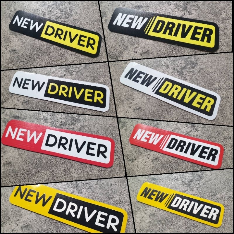 แผ่นแม่เหล็กติดรถยนต์  ลาย New Driver Normal and Classic ทนน้ำ ทนแดด