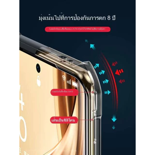 เคสขอบสี หลังใส สำหรับOppo Reno 10 Pro 10Pro Reno10Proplusเคสกันกระแทก Reno10Pro +