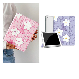 เคสไอเเพดดอกไม้ม่วง/ชมพู (Case ipad) เคสแท็ปเเล็ต เคสดอกไม้ เคสม่วง เคสลายดอก เคสมินิมอล เคสหวานแหวว เคสบาร์บี้