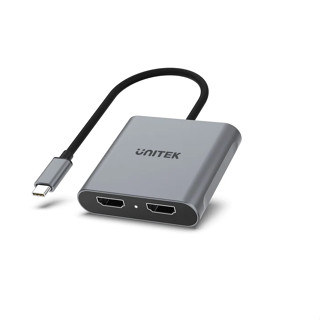 ฮับ ยูเอสบี Unitek V1404B/V1408A USB-C to Dual เอชดีเอ็มไอ 2.0 Adapter 4K 60Hz