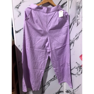 กางเกงขายาว ทรงบอย สีม่วง ของใหม่