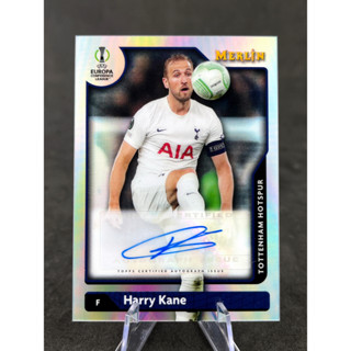 การ์ดฟุตบอล ลายเซ็น แฮรี่ เคน สเปอร์ 2021-22 Topps Merlin Chrome HARRY KANE #A-HK ~ Auto Tottenham Hotspur