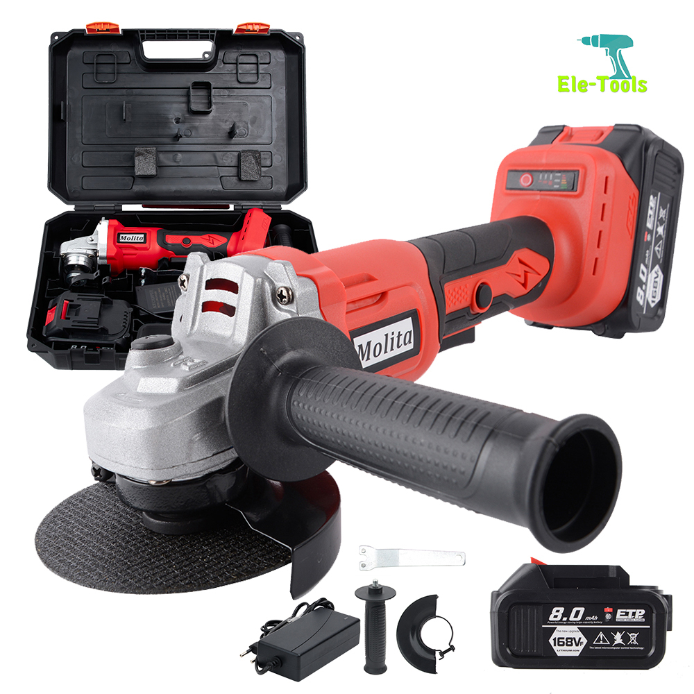 MOLITA เครื่องเจียร์ไร้สาย168V แบต Li-ion 1ก้อน เครื่องเจียร์แบตเตอรี่ เครื่องเจียร์ไฟฟ้า ลูกหมู 4 น