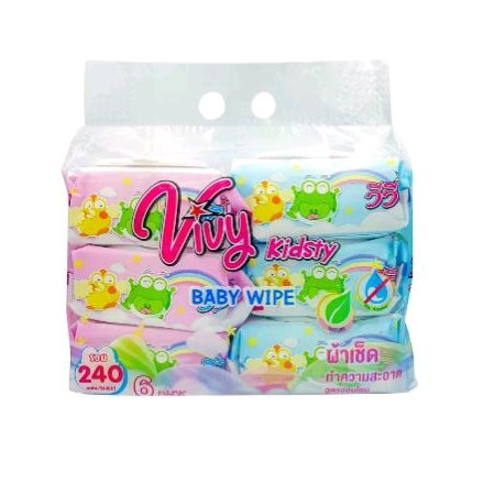 ทิชชู่เปียก vivy 1หิ้วมี6ห่อ