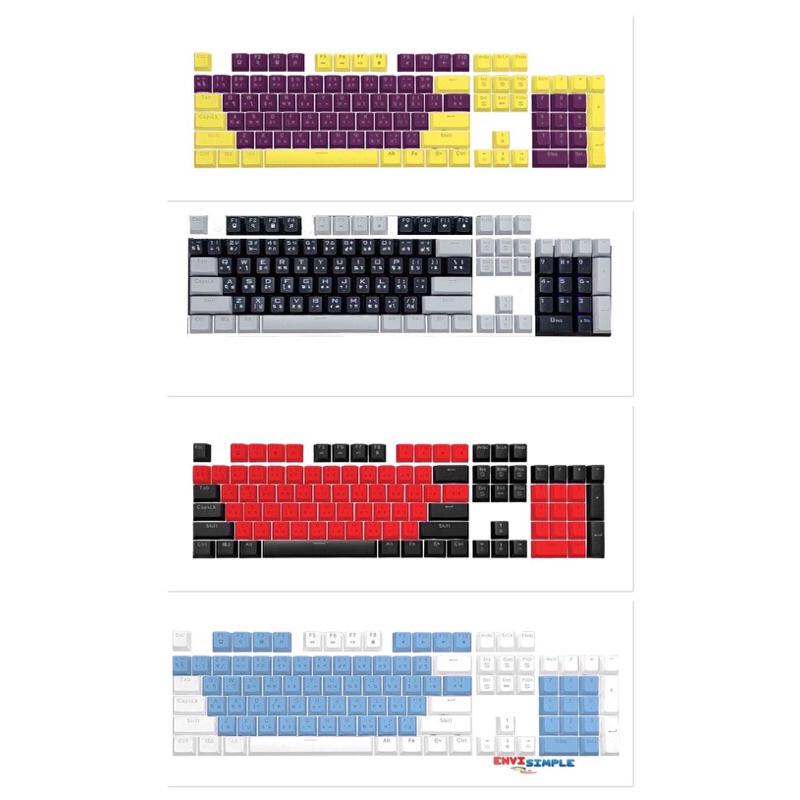 keycap /Doubleshot/ไฟลอด/104 ภาษาไทยปุ่ม