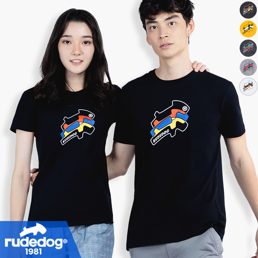 rudedog® เสื้อยืดผู้ชาย เสื้อยืดผู้หญิง รุ่น Contour ของแท้ 100% รู้ดด็อก