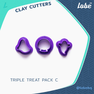 Triple Treat Pack C Clay Cutter Size 19/ Clay Tools/ Polymer Clay Cutter/ แม่พิมพ์กดดินโพลิเมอร์รูปทรงธีมฮัลโลวีนเซ็ท C