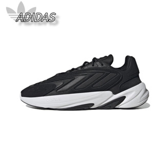 Adidas OZELIA ของแท้ 100% รองเท้าผ้าใบส้นเตี้ยกันลื่นสวมทนสีดำ