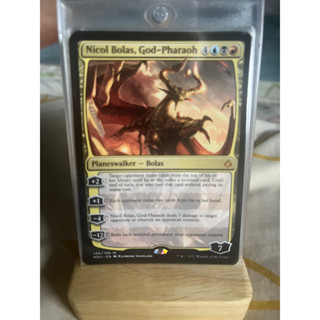 การ์ด MTG Nicol Bolas, God-Pharaoh Magic the gathering EDH รุ่น HOU สภาพ Nm