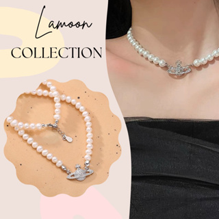 Li.lamoon สร้อยคอแฟชั่น Diamond Saturn  พร้อมส่ง