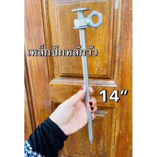 [เหล็กตัน14”] เหล็กปัก หลักวัว หลักควาย หลักสุนัข ยาว 14”