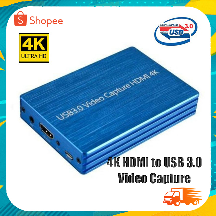 4K HDMI To USB 3.0 1080P Video Capture Card Dongle for OBS Game Live Streaming Plug and Play