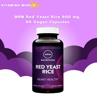 MRM Red Yeast Rice 600 mg, 60 Vegan Capsules (V.912)