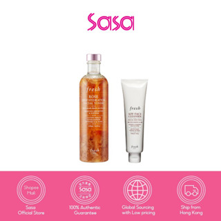 Fresh Best Sellers Value Set(Rose deep hydra facial toner 250ml + Soy face cleanser 150ml)