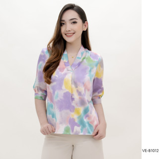 AMILA Blouse VE-B1012 by VERONIQA พีชสกิน แขนยาว IGPU23-3