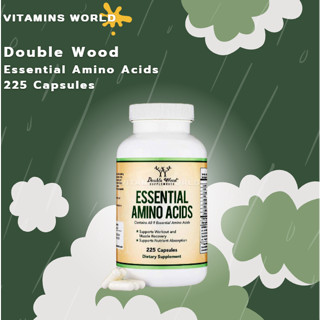 Double Wood Essential Amino Acids - 1 Gram Per Serving Powder Blend of All 9 Essential Aminos, 225 Capsules (V.147)