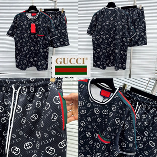 ชุดเซท พิมพ์ลาย GUCCI 💚❤️💚 เสื้อยืด + กางเกงขาสั้น 🩳 Hiend 1:1 | พร้อมส่งจากไทย | ร้านค้าจัดส่งไว