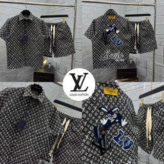 ชุดเซท พิมพ์ลาย LOUIS VUITTON 🐰 เสื้อเชิ้ต + กางเกงขาสั้น 🩳 Hiend 1:1 | พร้อมส่งจากไทย | ร้านค้าจัดส่งไว