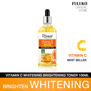 FULUKO Vitamin C Whitening Brightening Toner 100ml น้ําตบ โทน เนอร์   เซรั่มวิตามินซี ผิวขาว สกินแคร์ หน้าเนียน เกาหลี