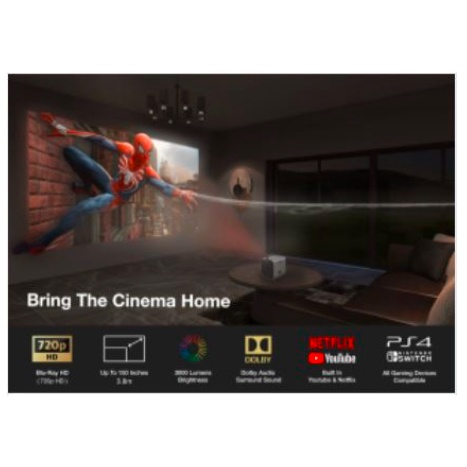 Android Full HD 4K Projector 1080P Q3 Pro โปรเจคเตอร์ 6000 Lumens ...