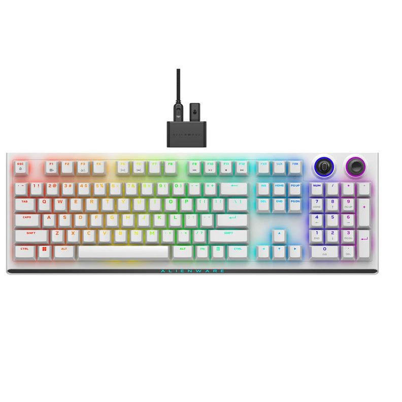 WIRELESS KEYBOARD (คีย์บอร์ดไร้สาย) ALIENWARE AW920K (LUNAR LIGHT) (CHERRY MX RED SWITCH - ALIENFX R