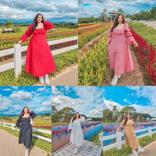 Plus Size เดรสยาวแขนญาญ่า งานสุดฮิต