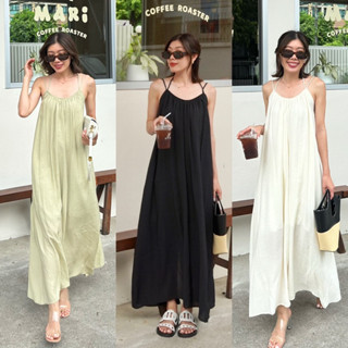 🇰🇷เกาหลีมั้ยค่ะ? เดรสรุ่นนี้ ฮีลใจ สุดๆ🇰🇷 Camisole Maxi Dress (590฿ฟรีส่ง) น้องสายเกา น่ารักมากๆ เดรสสายเดี่ยว studioX2