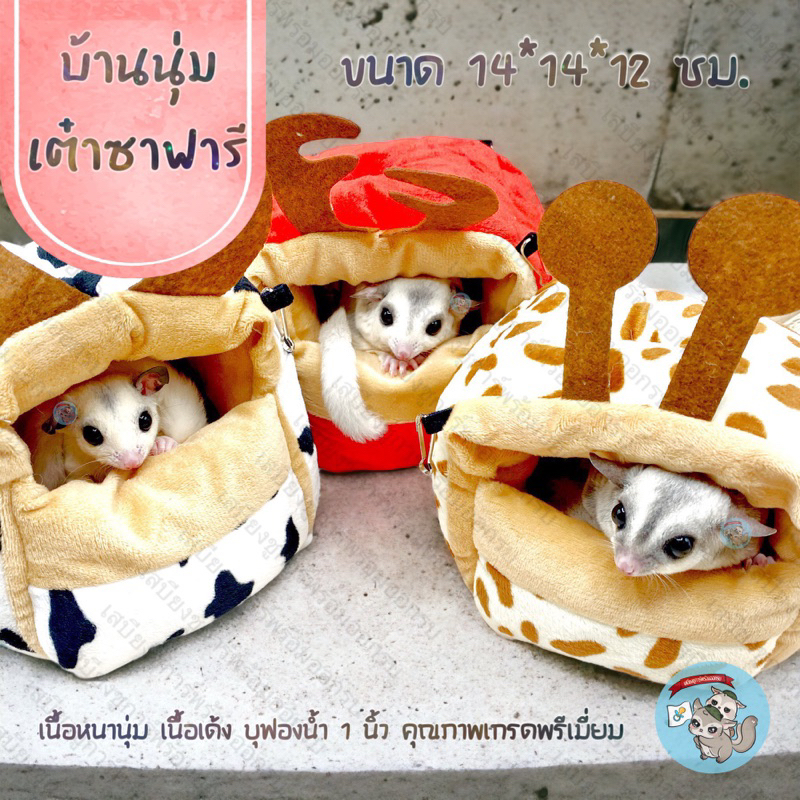 V ( บ้านเต๋าซาฟารี ) SAFARI บ้านนุ่มนิ่ม บ้านนุ่ม บ้านชูการ์ ที่นอน เปล บ้าน ชูการ์ สัตว์เล็ก แฮมสเตอร์ ดอร์เมาส์ กระรอก