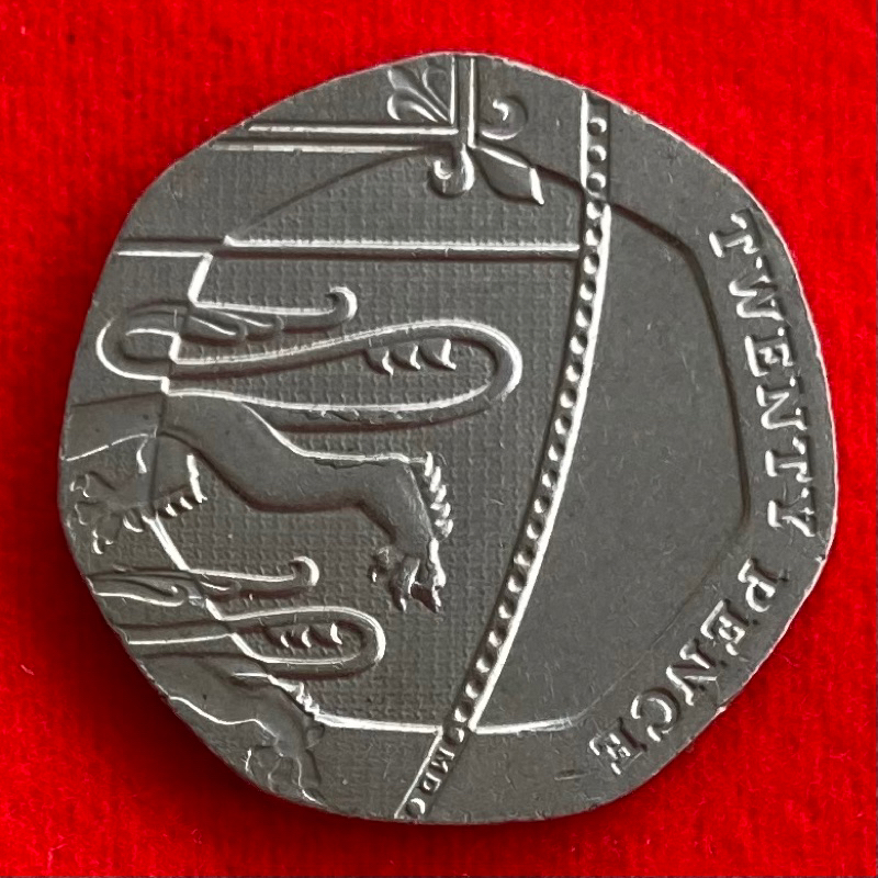 🇬🇧 เหรียญอังกฤษ​​ United Kingdom 20 pence ปี 2016 เหรียญต่างประเทศ
