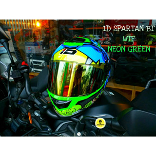 หมวกกันน็อค ID SPARTAN BT 2023 ลาย WTF NEON GREEN