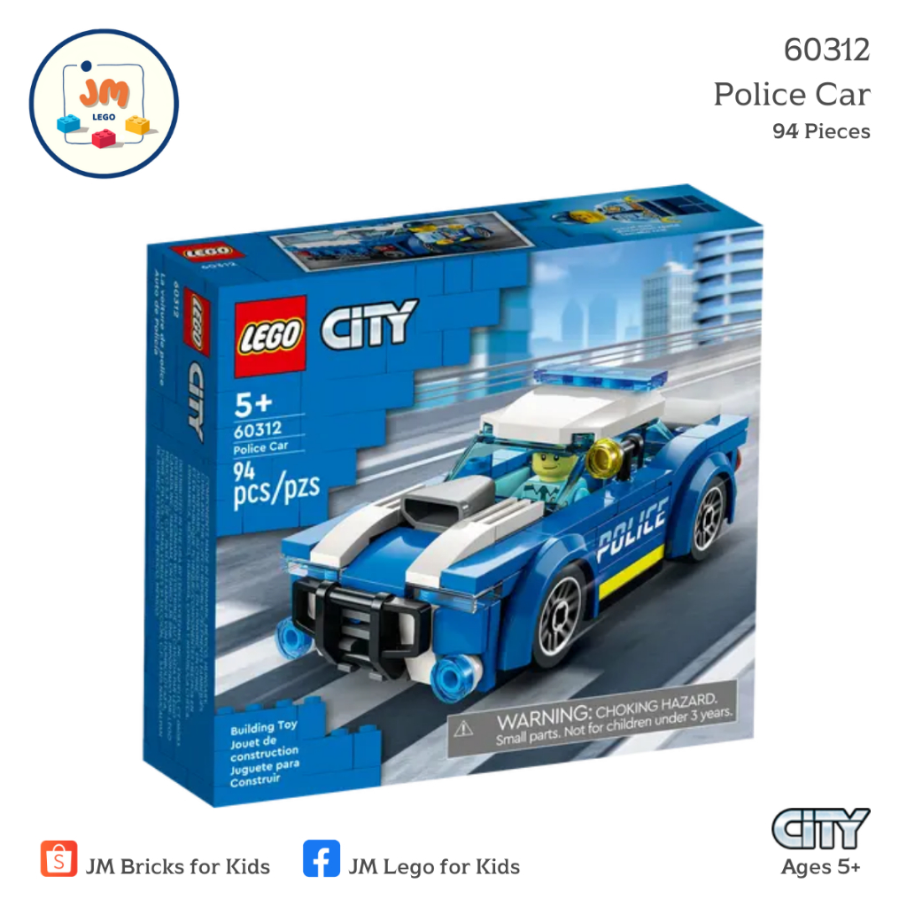 LEGO City 60312 Police Car (94 Pieces) สำหรับเด็กอายุ 5 ปีขึ้นไป Brick Toy ตัวต่อ เลโก้ ของเล่น