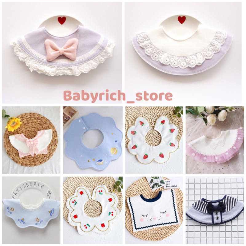 (พร้อมส่ง84แบบ)ผ้ากันเปื้อนเด็ก เบบี๋ ทารก ผ้าซับน้ำลาย baby bib saliva