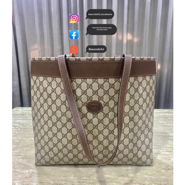 Gucci tote bag -unisex ของแท้ กระเป๋ามือสอง แบรนด์เนม กุชชี่