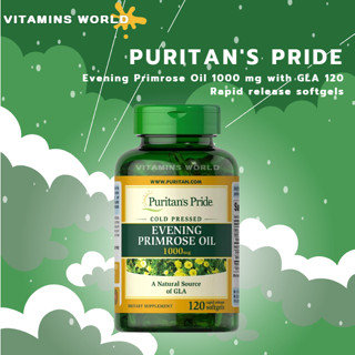 Puritans Pride Evening Primrose Oil 1000 mg with GLA 120 Rapid release softgels (V.136)