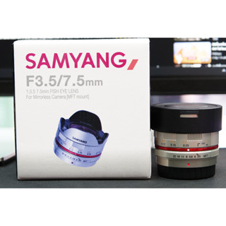 เลนส์ Samyang 7.5mm F3.5 Fisheye Lens (สำหรับเม้าท์ Micro 4/3) สภาพเหมือนใหม่ มีกล่องใบรับประกันครบ