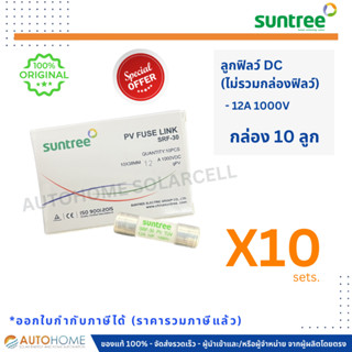 🔥[ขายส่ง]🔥 ดีซี ลูกฟิวล์ 1000V 12/15/20A เเพ็ค 10 ลูก (DC Fuse Link 1000V 12/15/20A 10 pcs./box)