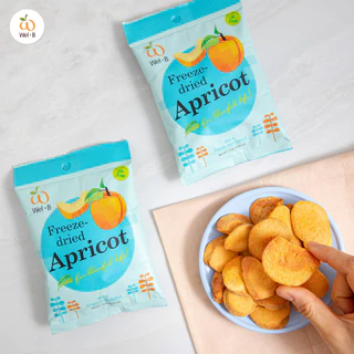 Wel-B Freeze-dried Apricot 14g. (แอปริคอตกรอบ 14g.) (แพ็ค 6 ซอง) - ขนมเพื่อสุขภาพ ผลไม้กรอบ ฟรีซดราย