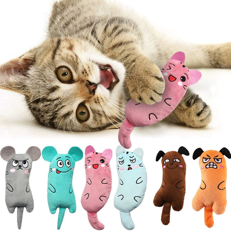 ของเล่นตุ๊กตาแมว ตุ๊กตาแคทนิป ตุ๊กตาสำหรับแมว ของเล่นแมวแคทนิป หน้าหนู(พร้อมส่ง)