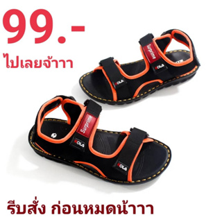 99.- เท่านั้น!!!  KOLA รุ่น V5005 รองเท้ารัดส้นแบบเทปแปะ แฟชั่นผู้ชาย ผู้หญิงใส่เที่ยว สายรองเท้าปรับได้ตามใจชอบ