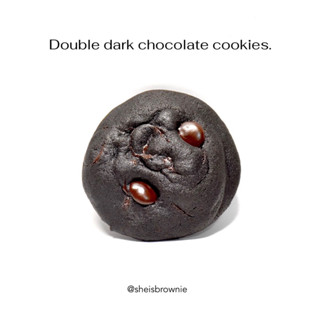 (รอบส่งทางแชท)4ชิ้นDouble dark chocolate cookies/ซอฟต์คุกกี้ดับเบิ้ลดาร์กช็อกโกแลต