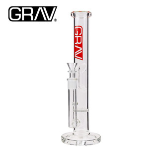 บ้องแก้ว GRAV Glass Bong รุ่น Premium Cylinder Bong with Honey Comb - Red ความสูง 30 ซม. [ของแท้100%]