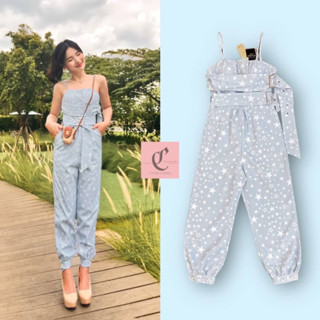 ราคาถูกที่สุด!! Crystals(คริสตัล) 2310 Light-Blue Jumpsuit