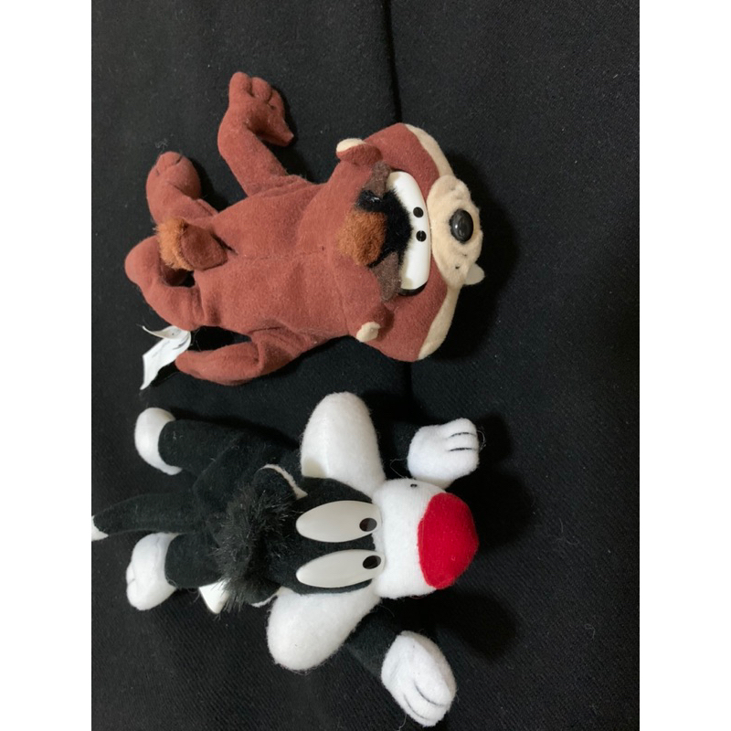 ตุ๊กตาแทสมาเนียน ซิลวาเนียน ลูนี่ตูนส์ตุ๊กตามือสอง vintage Sylvester & Tazmanion looney tunes bean b