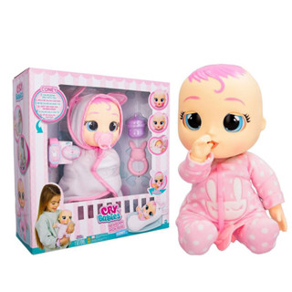 (ของแท้100%) Cry Babies Newborn Coney Interactive Baby Doll with 20+ Baby Sounds and Interactive Bracelet