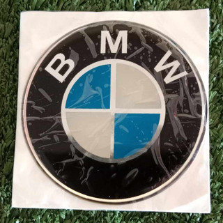 สติ๊กเกอร์เทเรซิ่นนูนวงกลม โลโก้ BMW ฟ้าขาว บีเอ็มดับบลิว logo ติดรถ แต่งรถ  ติดดุมล้อ sticker ติดพวงมาลัย ขนาด 55 มม.