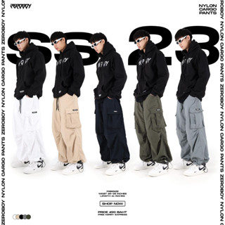 ZEROBOY - NYLON CARGO PANTS “ คาร์โก้ผ้าไนล่อน “