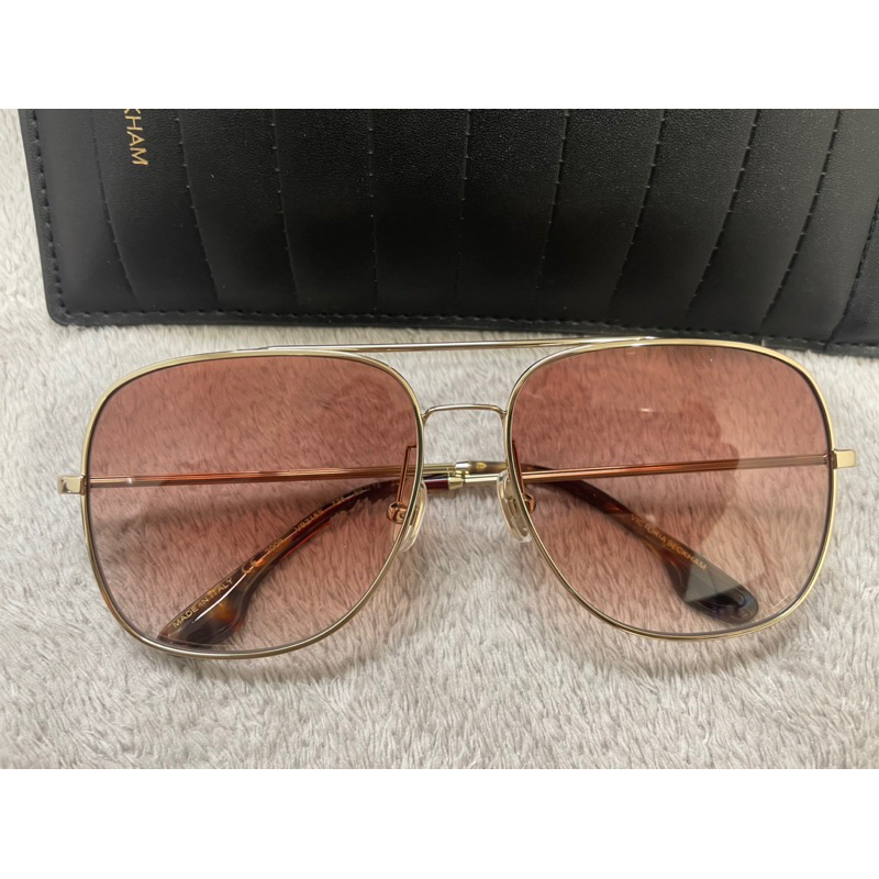 แท้ Victoria Beck*am Sunglasses VB215S 725 Gold/Wine แว่นกันแดด สีไวน์