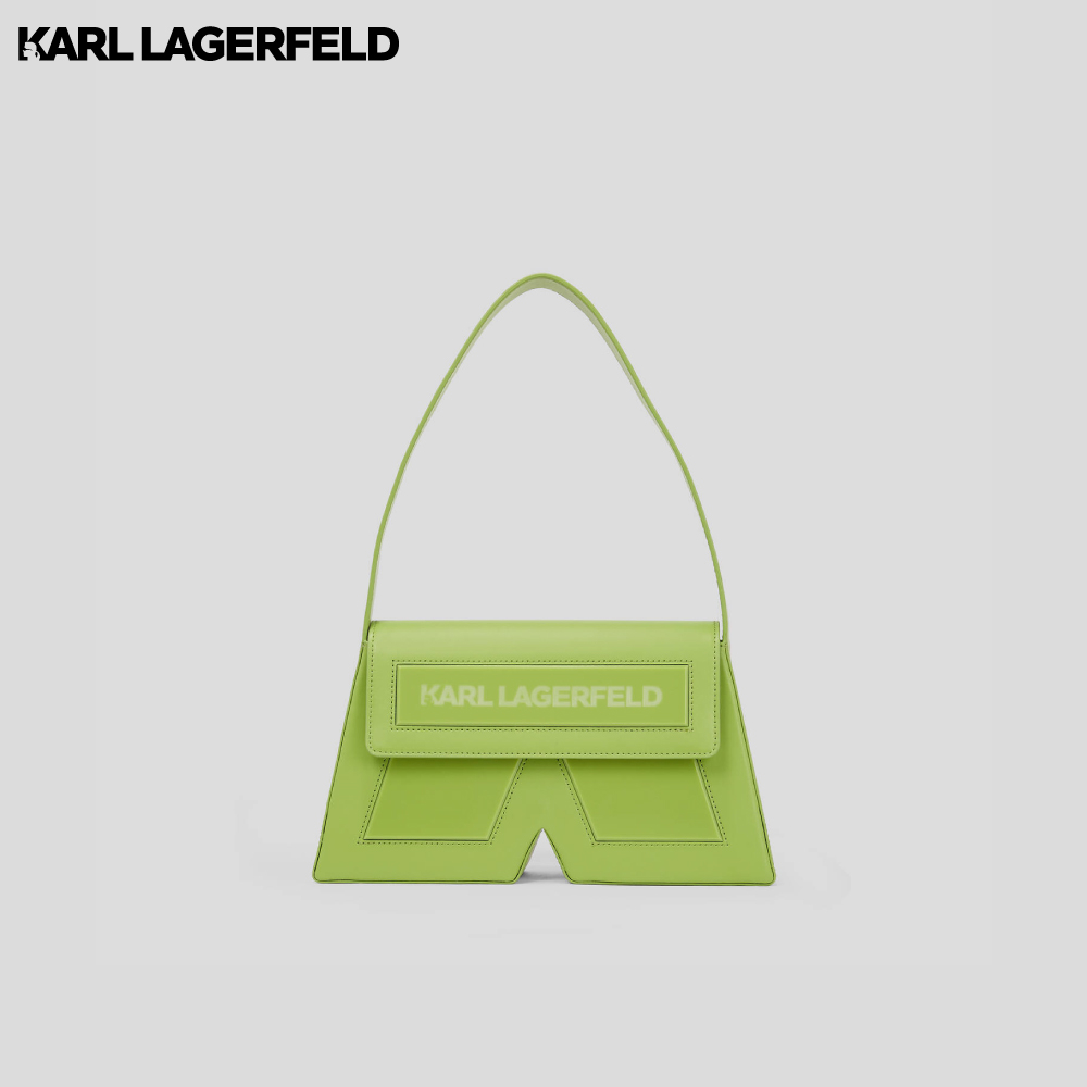 KARL LAGERFELD - IKON K SMALL LEATHER SHOULDER BAG 235W3042 กระเป๋าสะพายข้าง PEAR GREEN