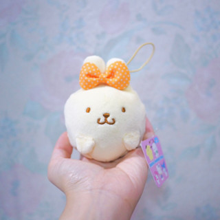 พวงกุญแจ ตุ๊กตา ปอมปอมปูริน pompompurin เนื้อมาช นุ่มเด้ง