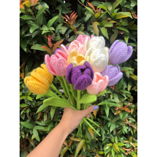 ดอกทิวลิป ดอกไม้ไหมพรม พร้อมส่งค่าา🌷